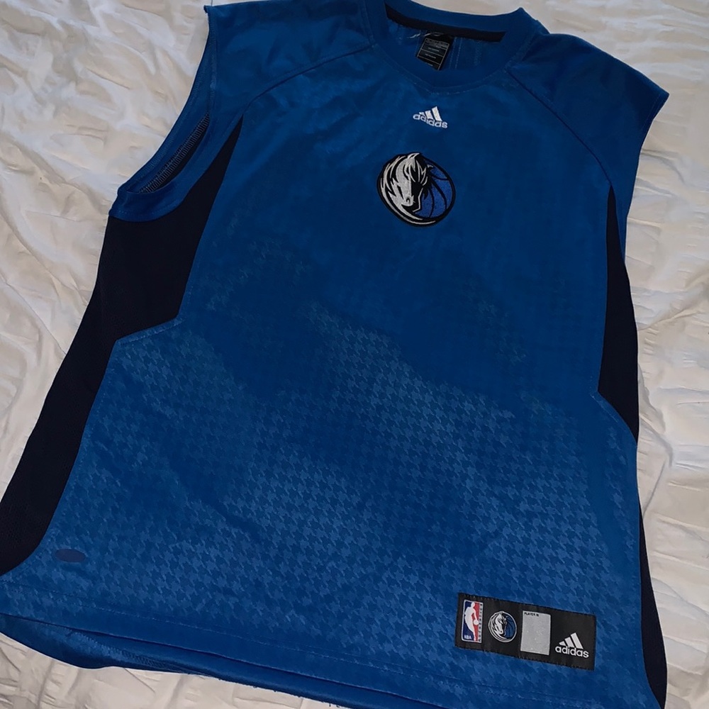 Blue Adidas Dallas Mavericks Tank
